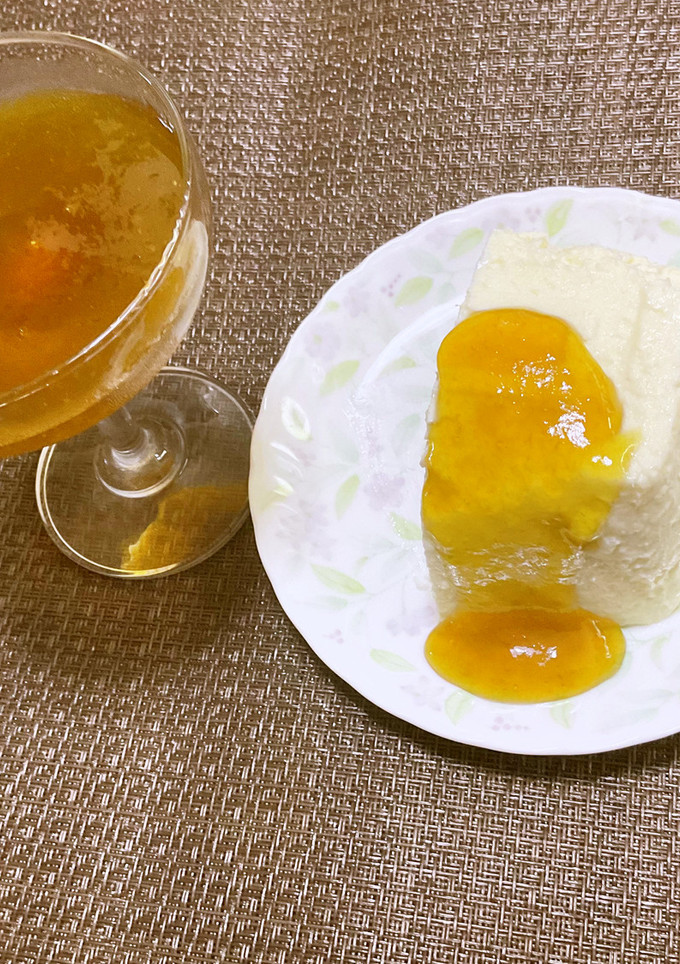 あっさりレアチーズと大人の梅ソース-レシピのメイン写真
