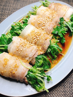 豆苗の豚バラ巻き-レシピのメイン写真