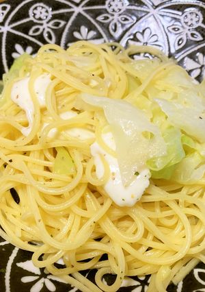 キャベツとモッツァレラの手抜きパスタ-レシピのメイン写真