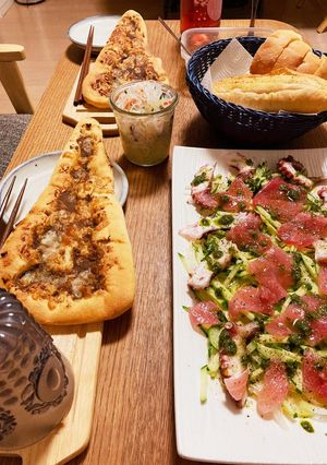 バジルソースでカルパッチョ-レシピのメイン写真