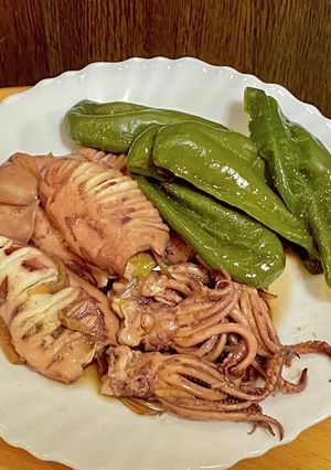 ヤリイカとピーマンの煮物-レシピのメイン写真