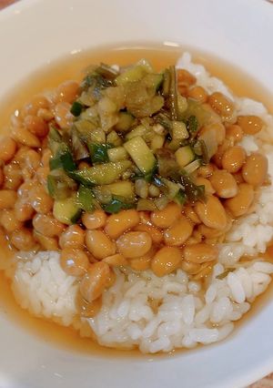 サッパリ栄養満点、納豆山形のだし麦茶漬け-レシピのメイン写真