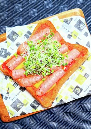ウインナーのオープンサンド-レシピのメイン写真