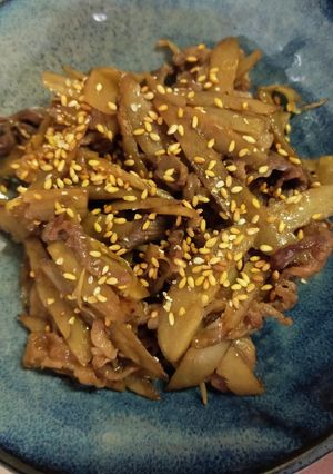 牛肉とゴボウの甘じょっぱ炒め煮！-レシピのメイン写真