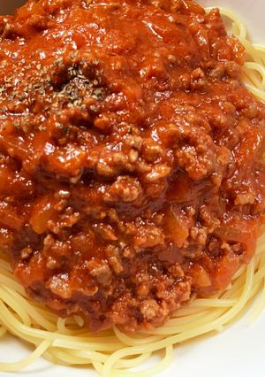 簡単ボロネーゼ風肉肉スパゲッティ-レシピのメイン写真