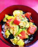 完熟トマトとアボカドで作る擬製鮪丼