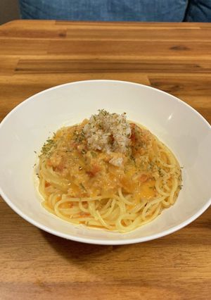 カニクリームスパゲティ-レシピのメイン写真