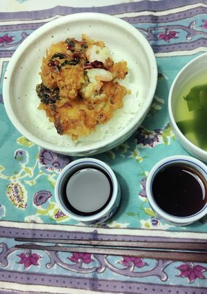ここまでしても食えないパクチーかき揚げ丼-レシピのメイン写真