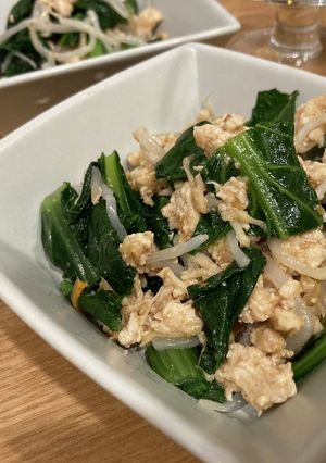 小松菜ともやしの【肉味噌和え】-レシピのメイン写真