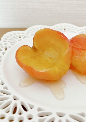 電子レンジで簡単！はちみつ香る焼きりんご-レシピのメイン写真