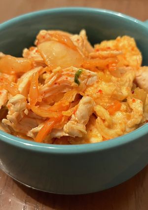 鶏ささみとモッツァレラのキムチ和え-レシピのメイン写真