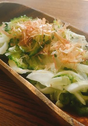 夏バテ吹っ飛ぶゴーヤと玉ねぎの甘酢漬け-レシピのメイン写真