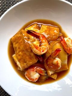 厚揚げと海老の牡蠣醤油あんかけ-レシピのメイン写真