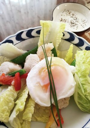ヘルシー　蒸しパンでパンサラダ　-レシピのメイン写真