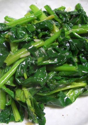 ナンプラーだけ　　ほうれん草の油炒め-レシピのメイン写真
