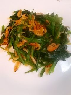 ほうれん草と桜エビの炒め物-レシピのメイン写真