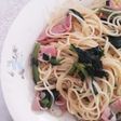 簡単★法蓮草とベーコンのユニニクパスタ