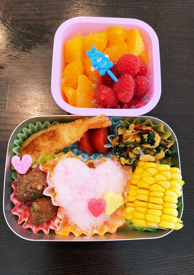 ハート弁当☆幼稚園用☆年少　3歳-レシピのメイン写真