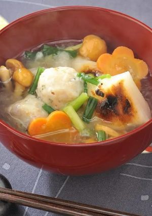 管理栄養士推薦！なめことだんごの塩風雑煮-レシピのメイン写真