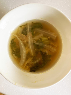 余り野菜とセロリの葉でコンソメ麹スープ♪-レシピのメイン写真