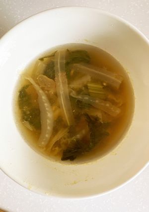 余り野菜とセロリの葉でコンソメ麹スープ♪-レシピのメイン写真