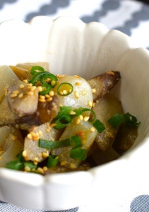 【給食】ごぼうとこんにゃくのみそ煮-レシピのメイン写真