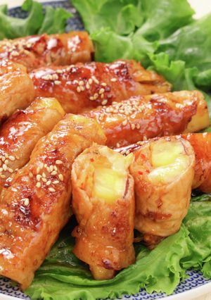 ホクホク♪さつまいものキムチチーズ肉巻き-レシピのメイン写真