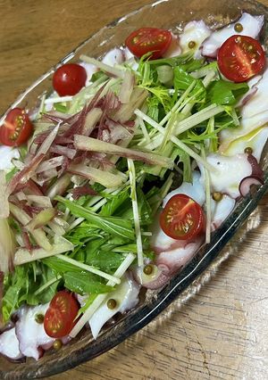 タコと茗荷の和風カルパッチョ-レシピのメイン写真
