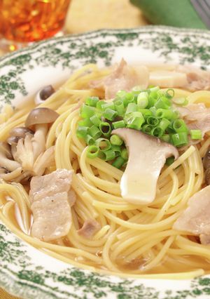 ワンパン♪きのこと豚肉の和風スープパスタ-レシピのメイン写真