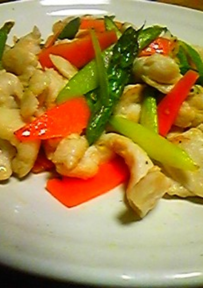 鶏ささみとアスパラの炒め物-レシピのメイン写真