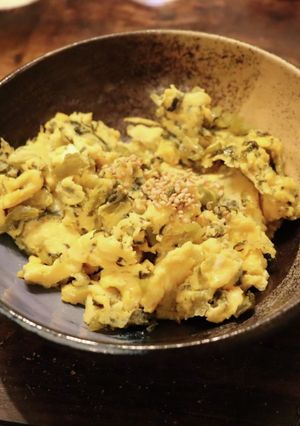 味付け簡単!高菜の和風スクランブルエッグ-レシピのメイン写真
