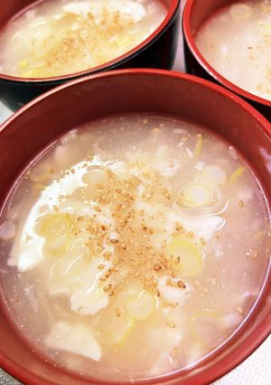豆腐と長ねぎのとろみ汁。豆腐1丁使い。-レシピのメイン写真