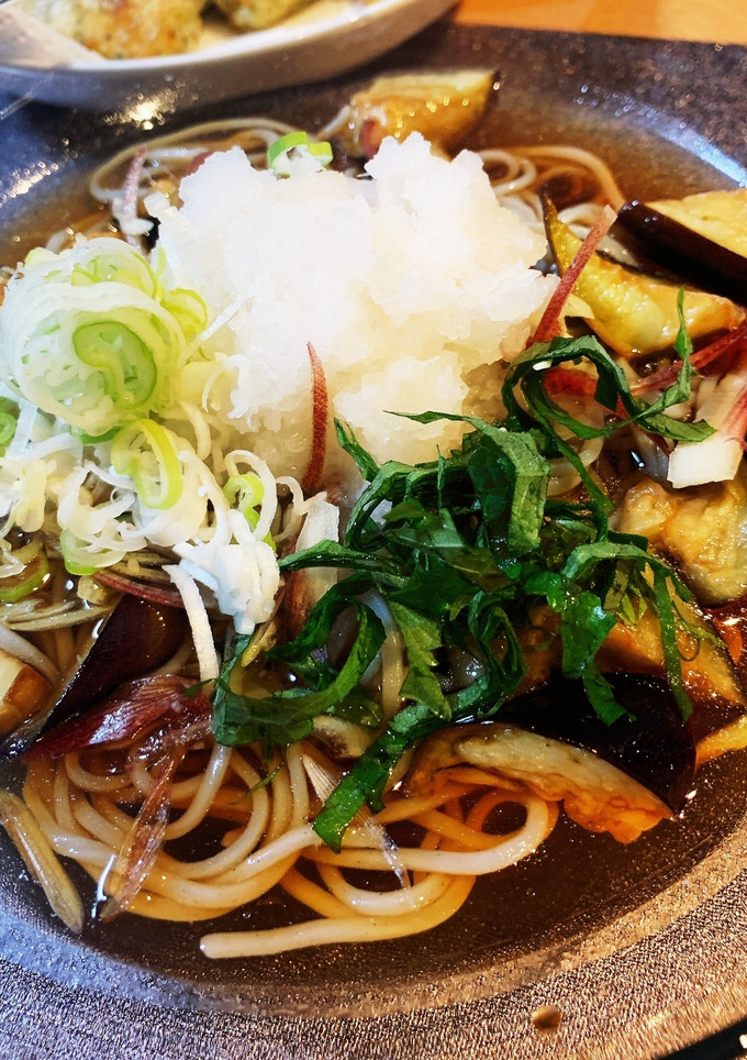揚げナスと薬味のおろしそば-レシピのメイン写真