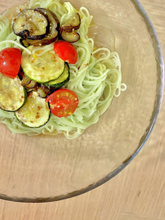 ズッキーニとナストマトのマリネそうめん-レシピのメイン写真