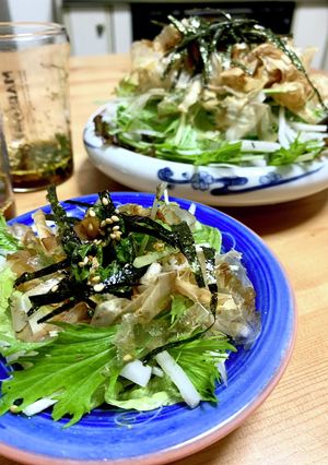 水菜と大根の青じそドレッシングサラダ-レシピのメイン写真