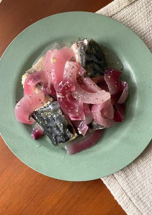 塩サバと玉ねぎのデリ　レンジで材料2つ-レシピのメイン写真