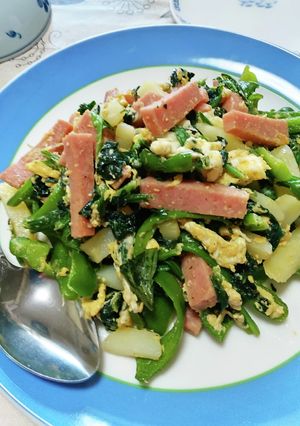 スパムの３種野菜炒めオイスター・ソース味-レシピのメイン写真