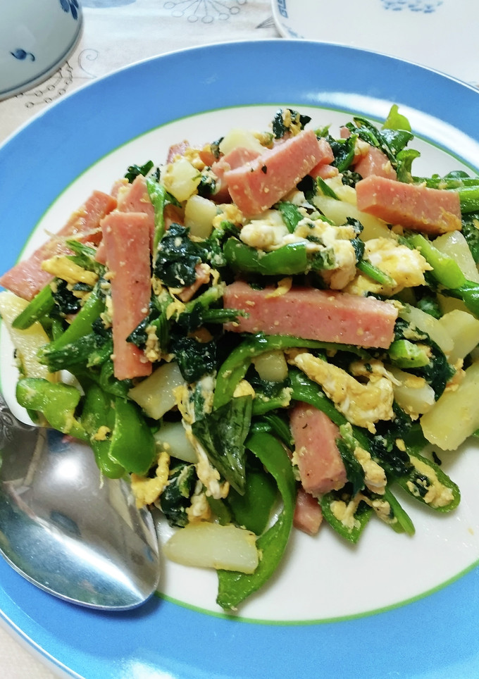 スパムの３種野菜炒めオイスター・ソース味-レシピのメイン写真