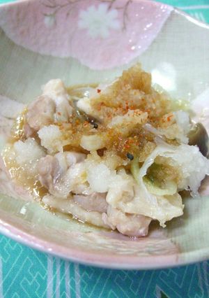 ヘルシー☆鶏としめじの蒸しぽん酢-レシピのメイン写真