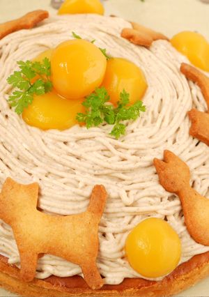 【直径18cm】モンブランチーズタルト-レシピのメイン写真