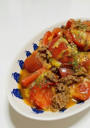 トマトと挽肉のチーズ炒め-レシピのメイン写真