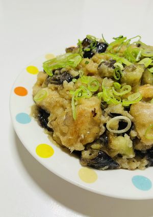 鶏肉と茄子のごま味噌みぞれ炒め-レシピのメイン写真
