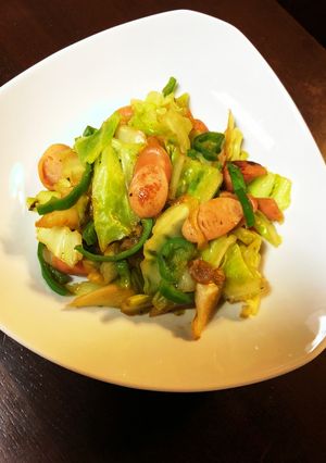カレー味♡ウインナー・キャベツ炒め-レシピのメイン写真