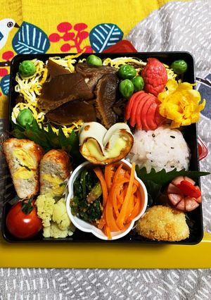 6/6 ﾖｯﾁｬﾝ☆バラ寿司弁当-レシピのメイン写真