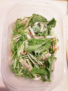 水菜とハムの簡単サラダ-レシピのメイン写真