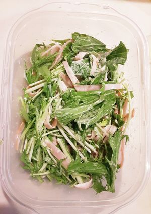水菜とハムの簡単サラダ-レシピのメイン写真