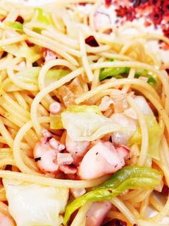 たことキャベツでペペロンチーノ!-レシピのメイン写真