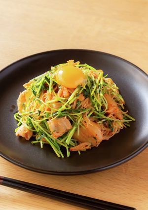 豆苗1袋使い切り！ピリ辛キムチビーフン-レシピのメイン写真
