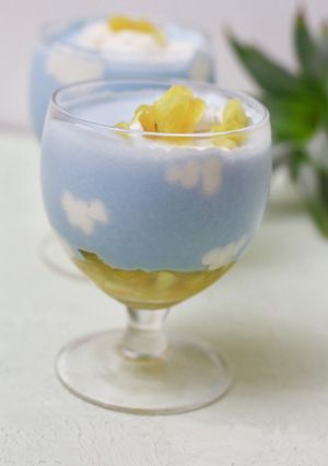 リナブルー®de夏に飲みたい空色ラッシー-レシピのメイン写真