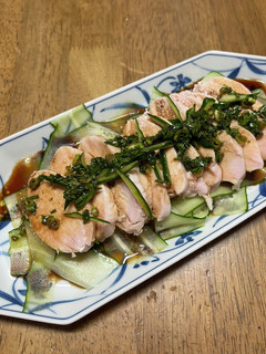 しっとり鶏ハム*黒酢香味タレ-レシピのメイン写真